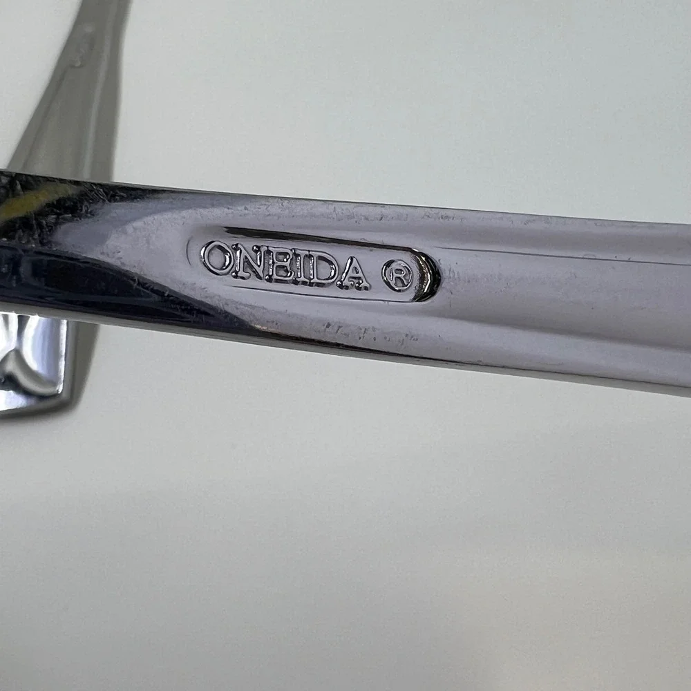Oneida Lincoln Stainless Flatware Serving‎ Set 3-Piece Slotted Spoon Fork Spoon